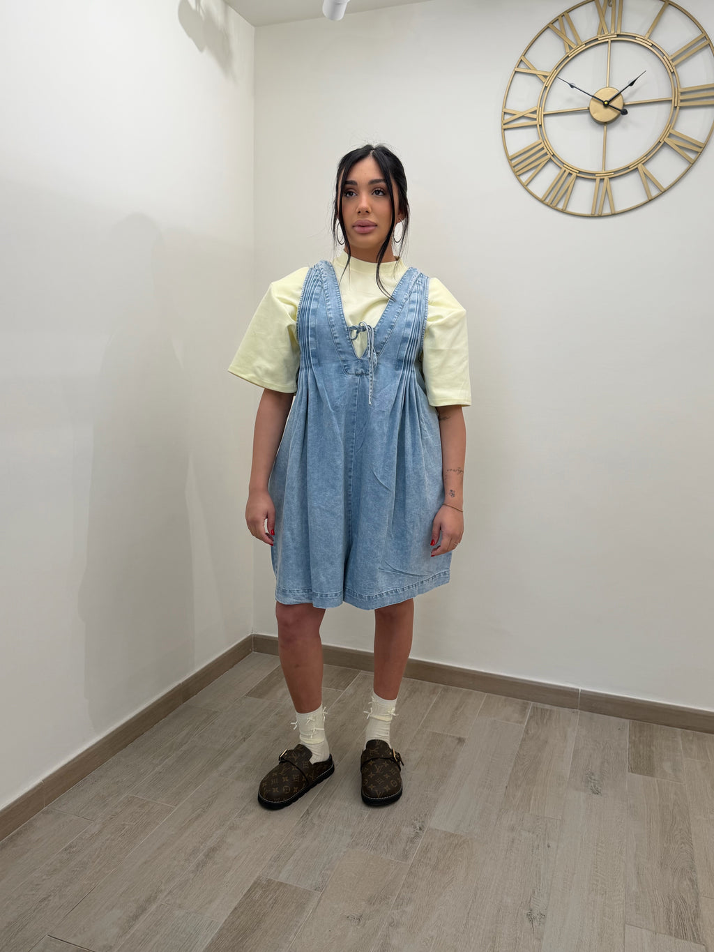 Salopetta Denim Corta