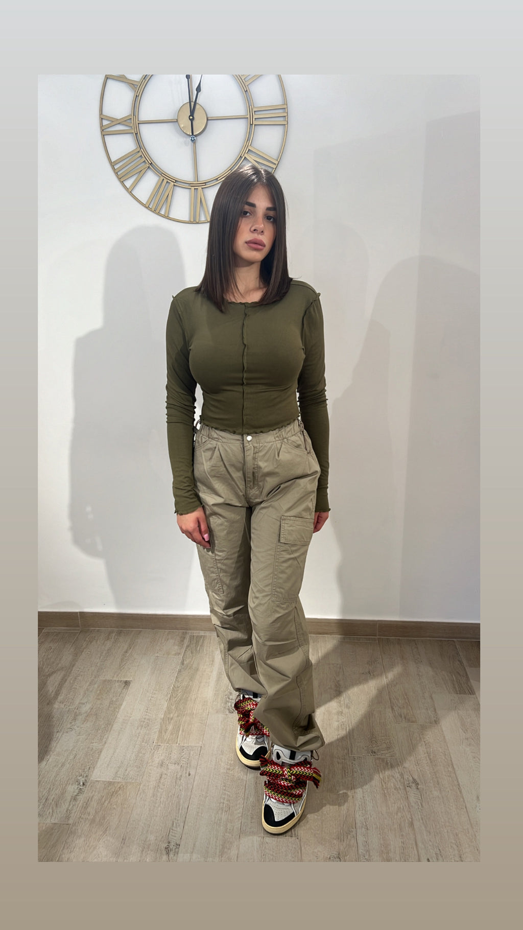 Pantalone cargo parachute