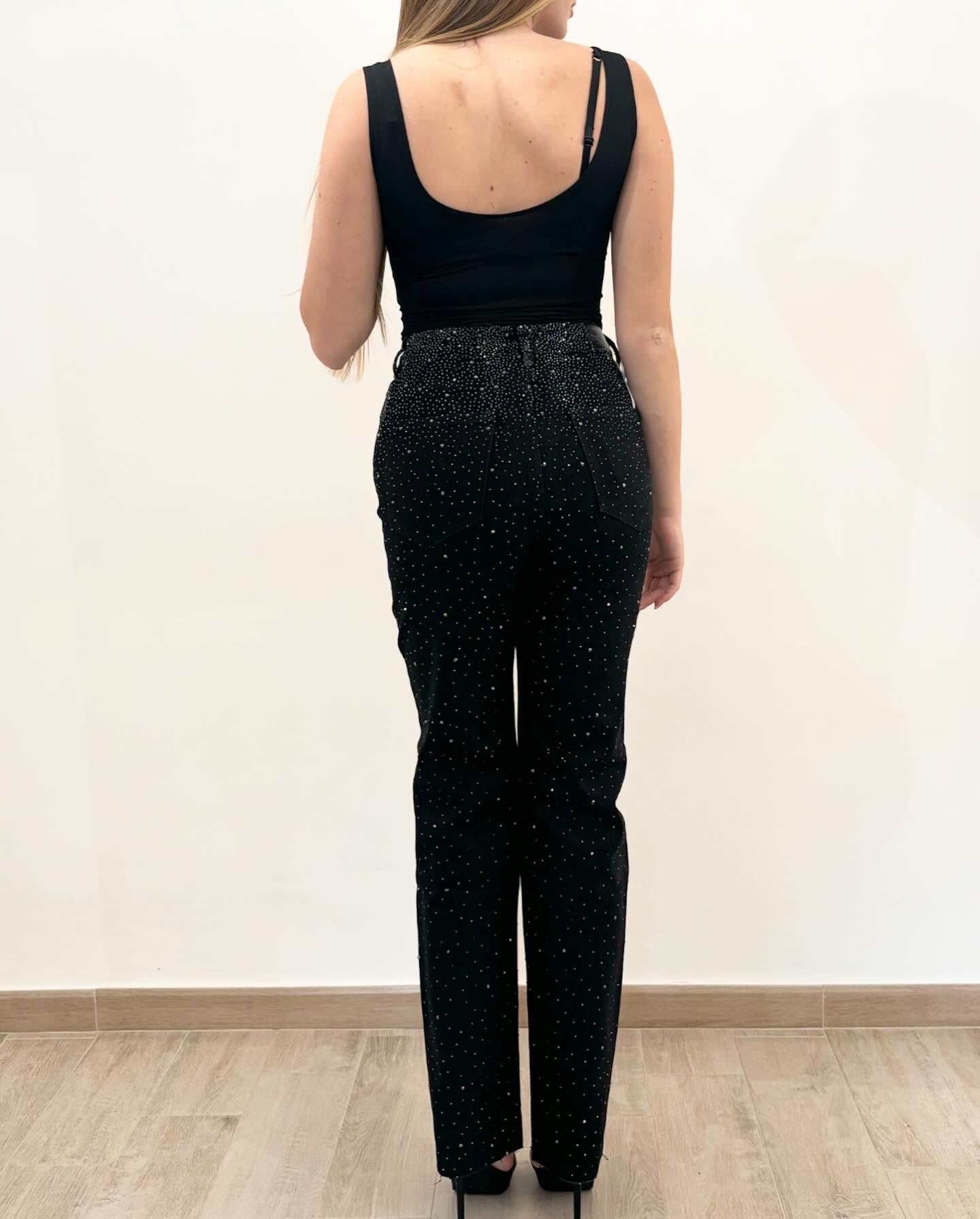 Jeans Nero Strassi