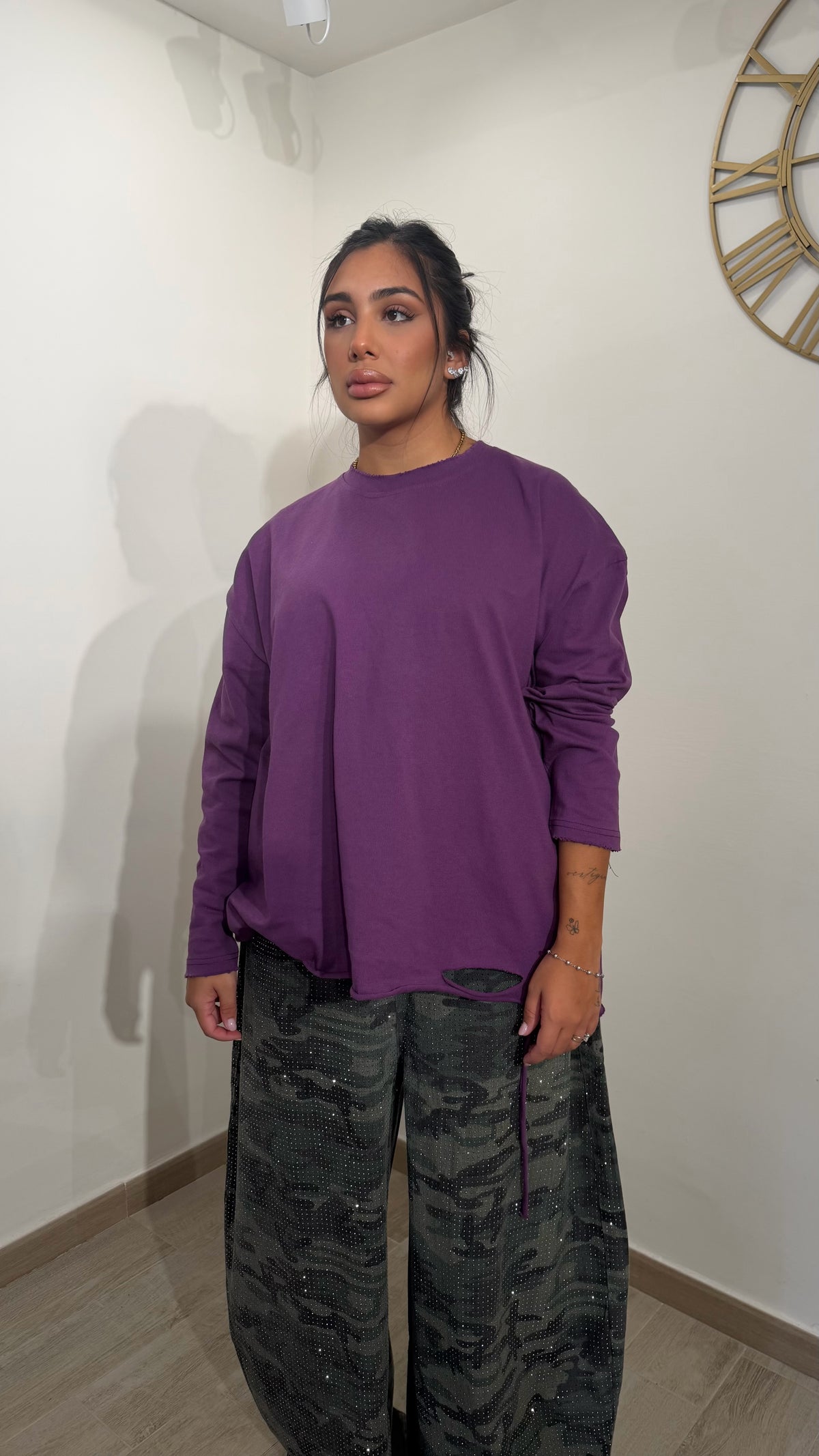 Denim Mimetico con Strassi