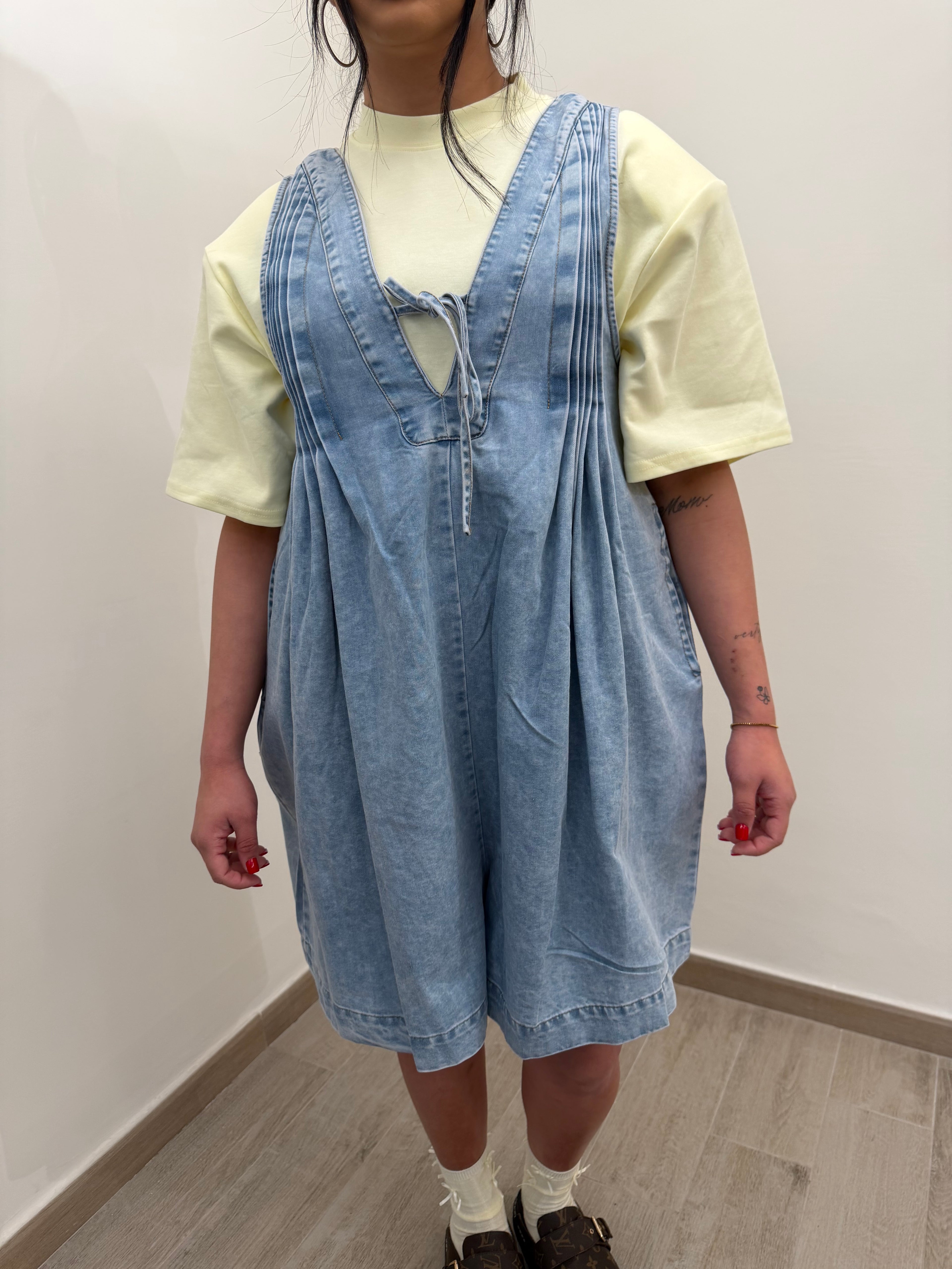 Salopetta Denim Corta