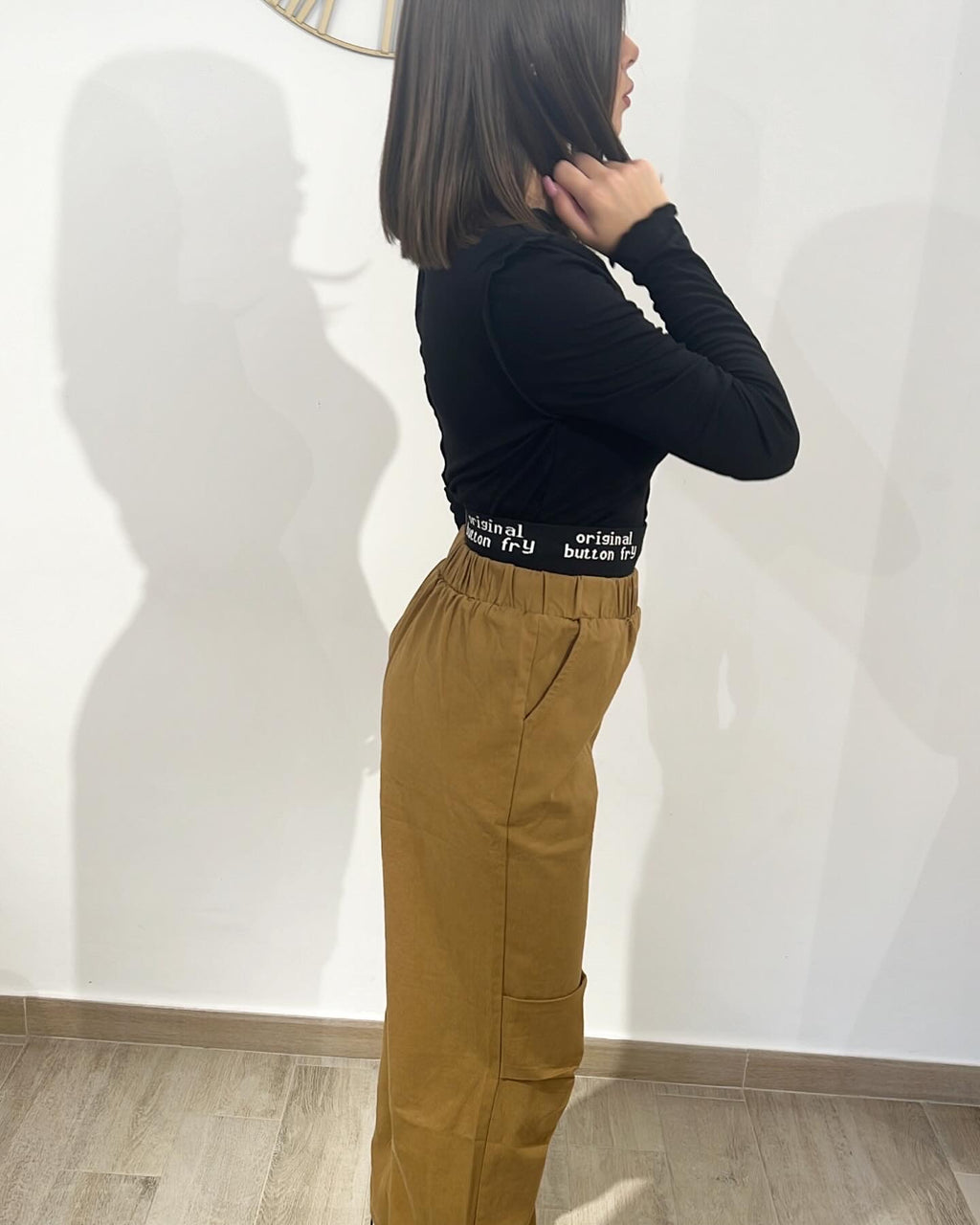 Pantalone cotone con elastico