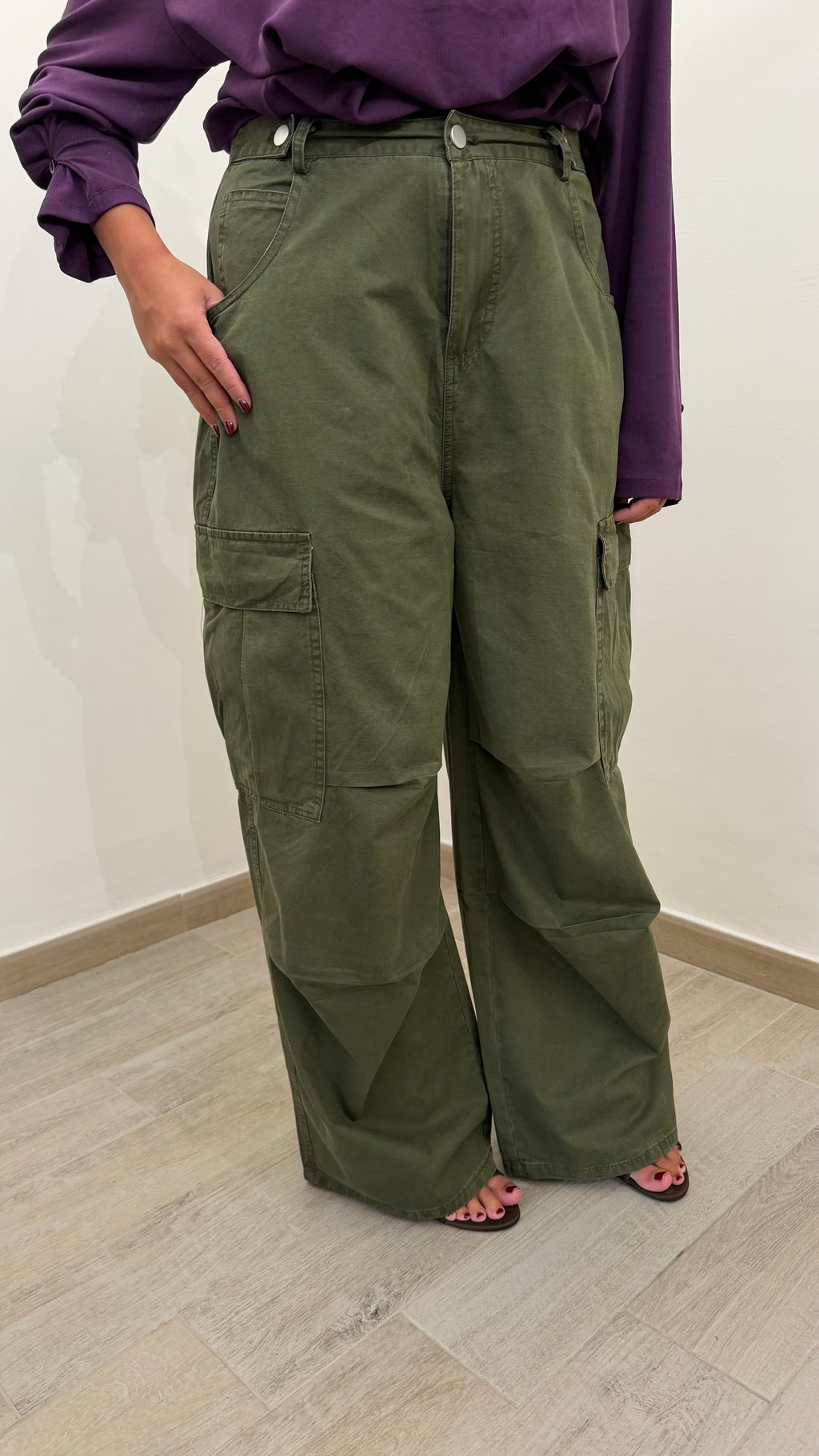 Pantalone Cargo Verde