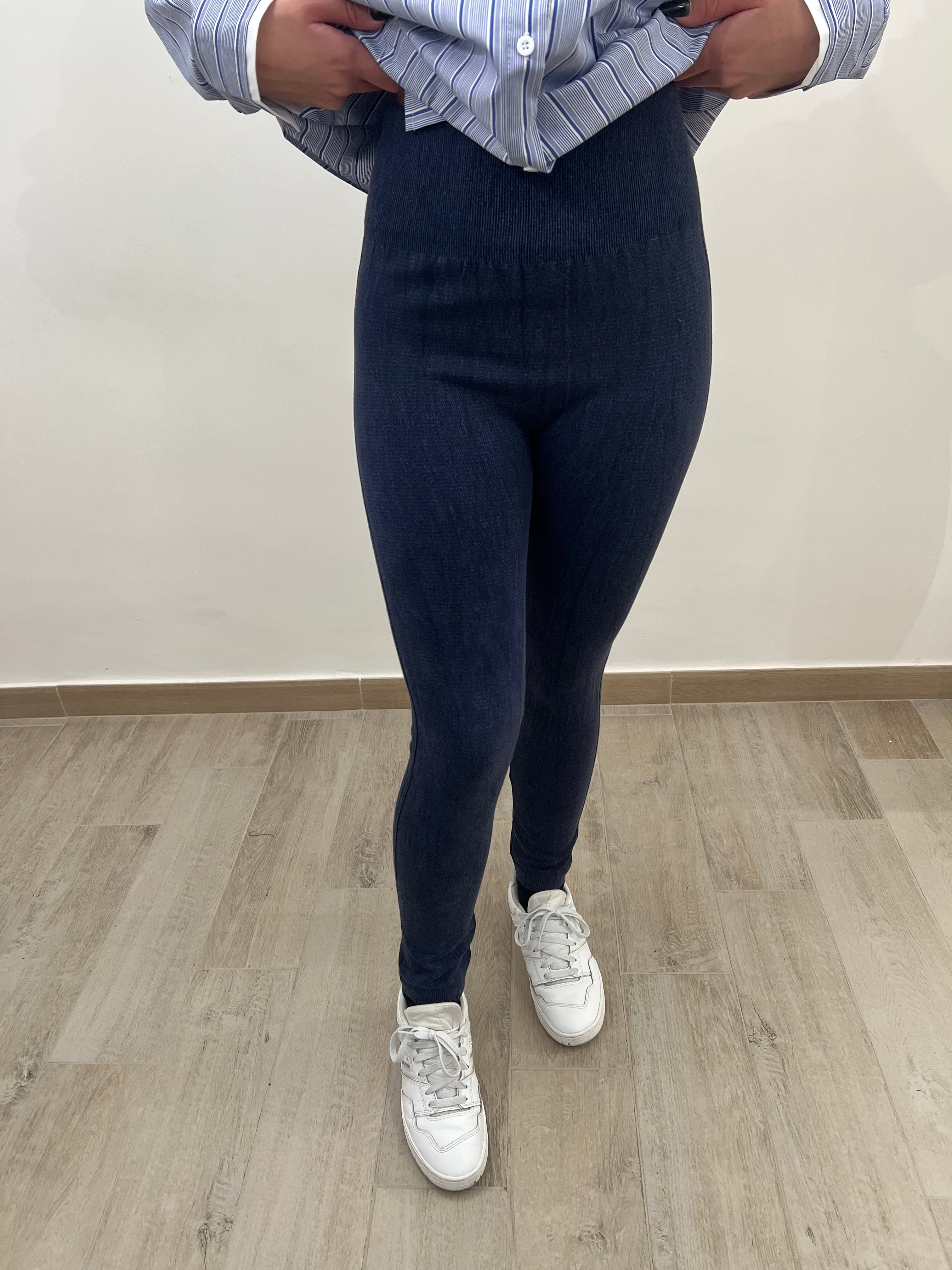 Leggings effetto denim