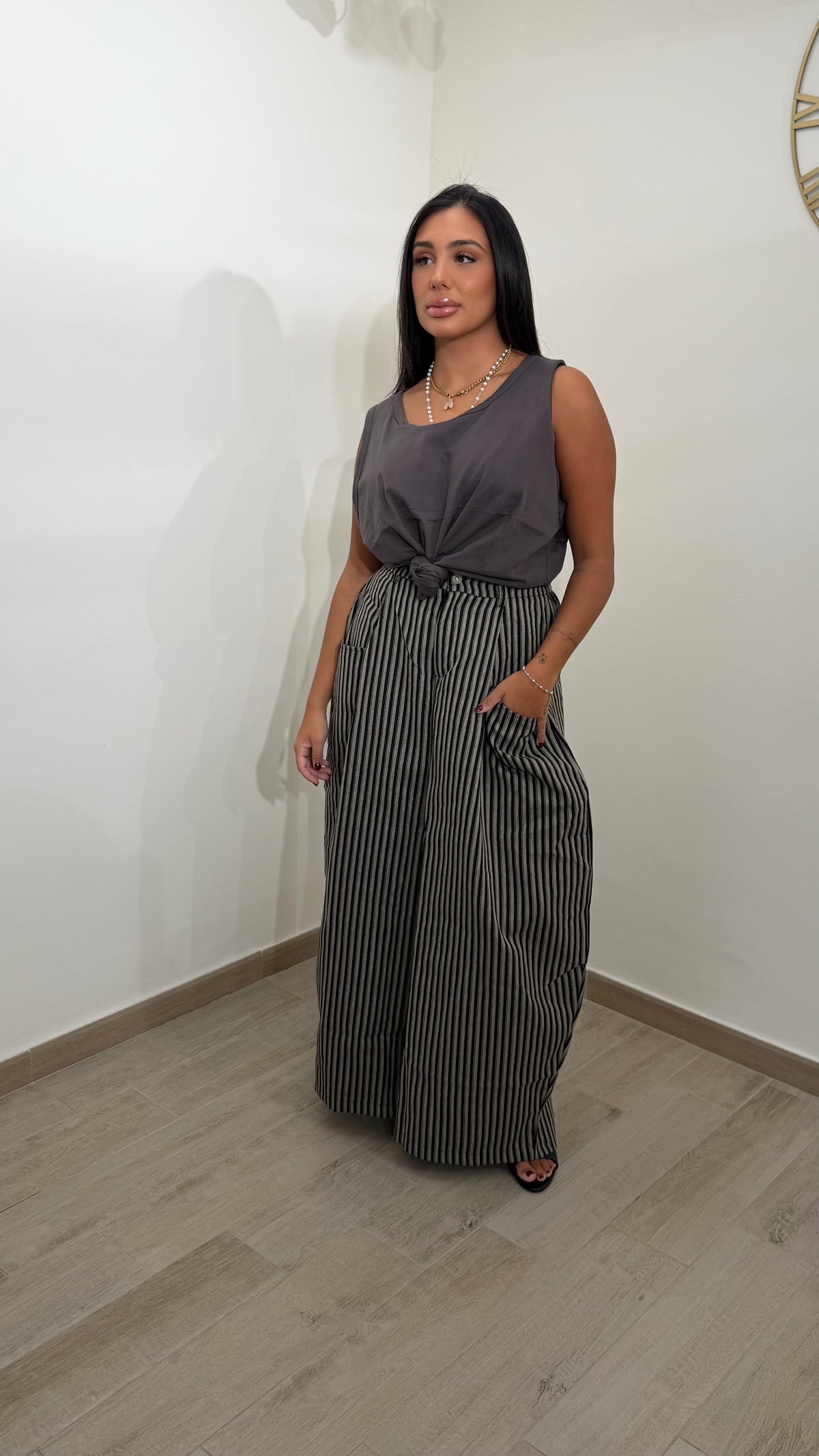 Pantalone Balloon Righe