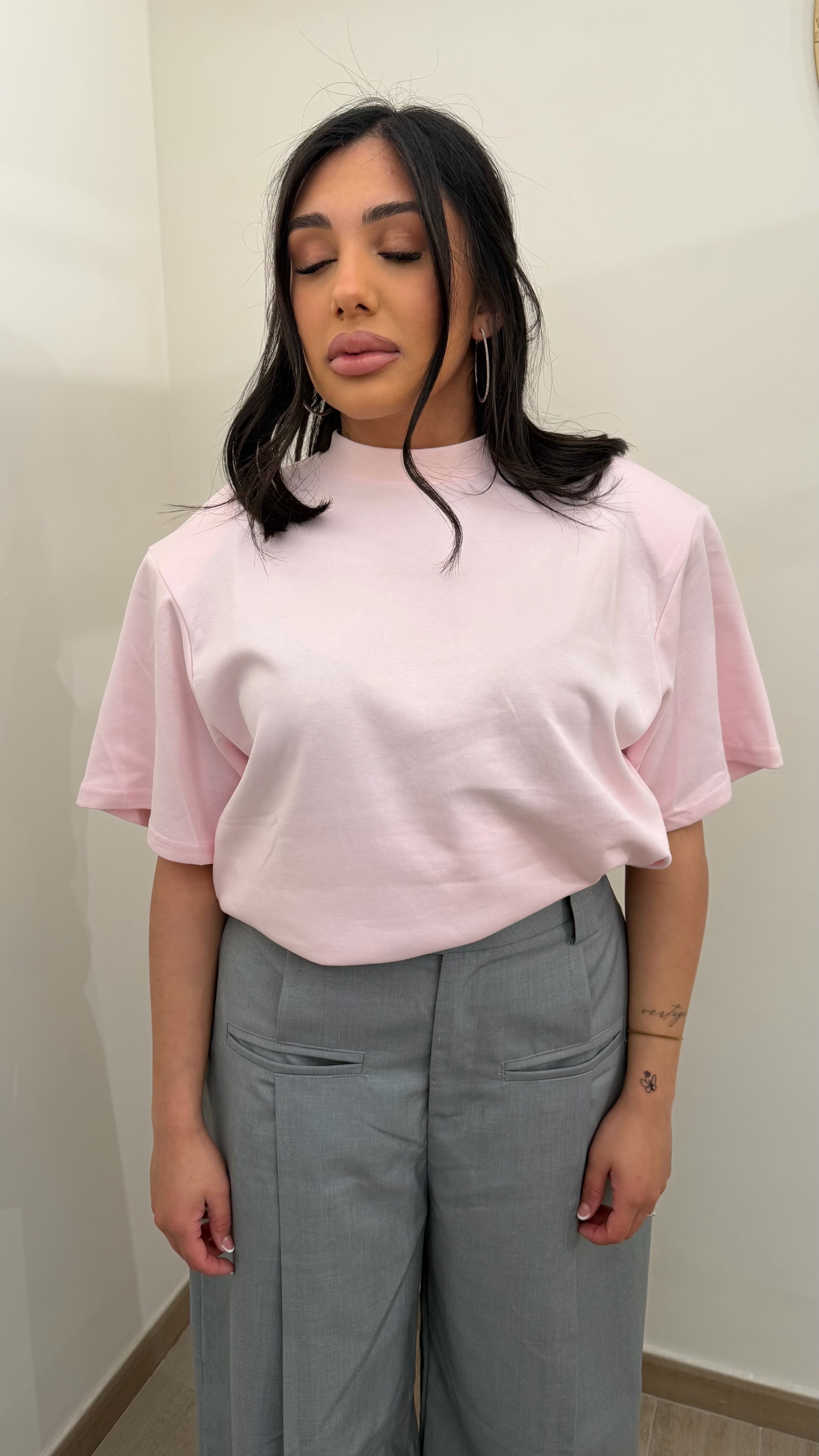 T-shirt Spalline Rosa