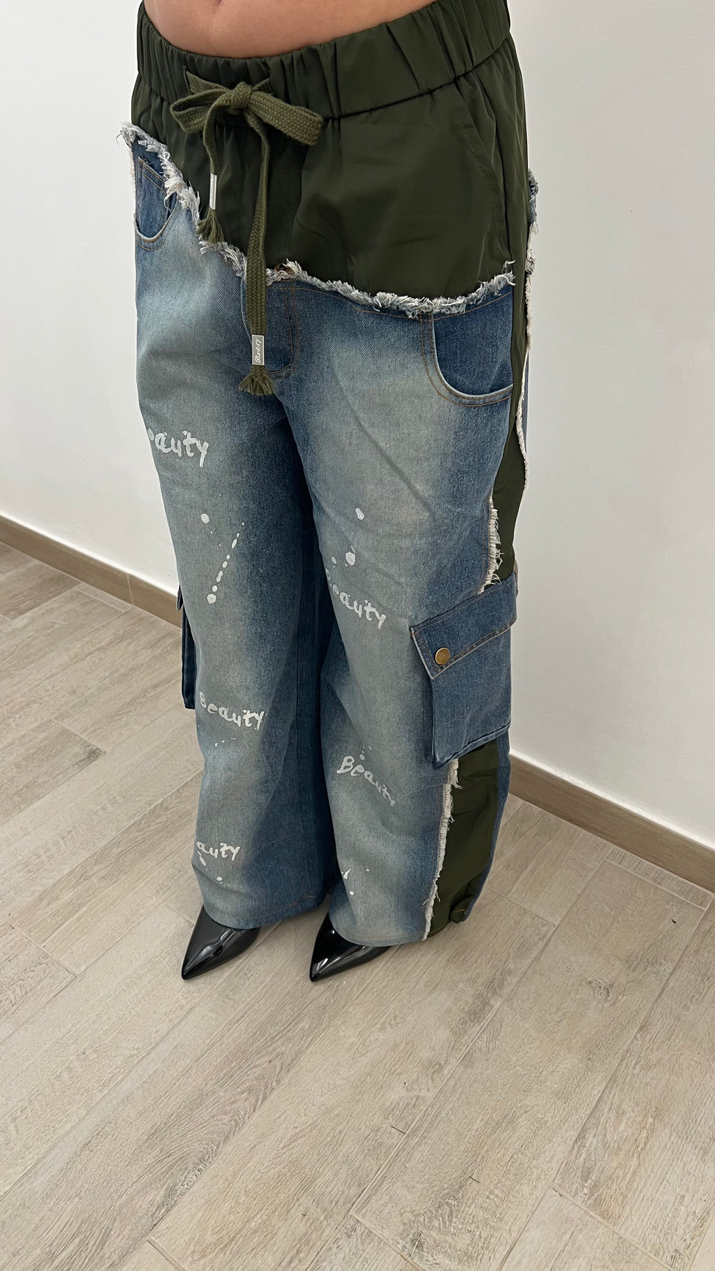 Denim Con tessuto tecnico