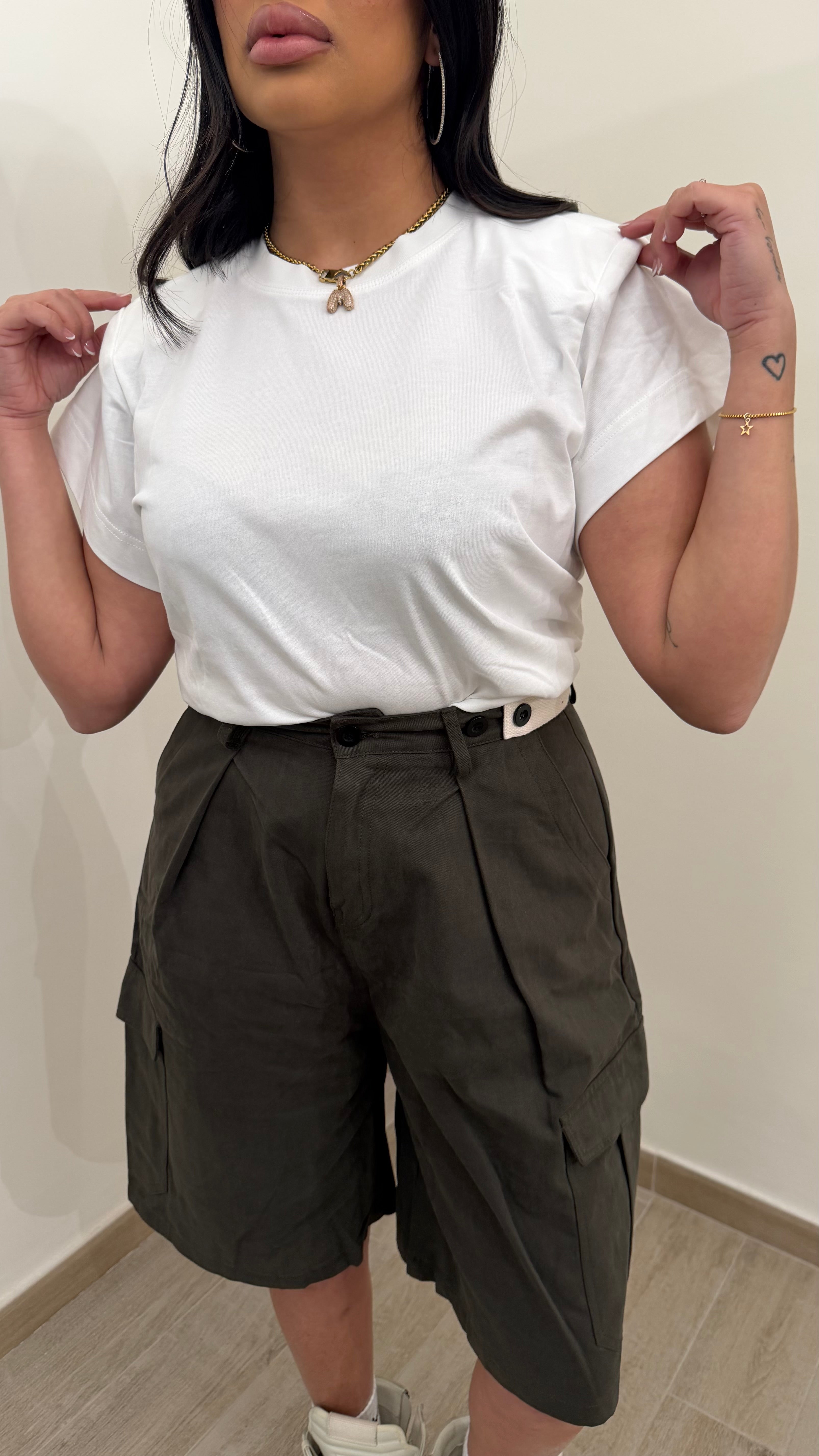 Maglia Crop Spalline