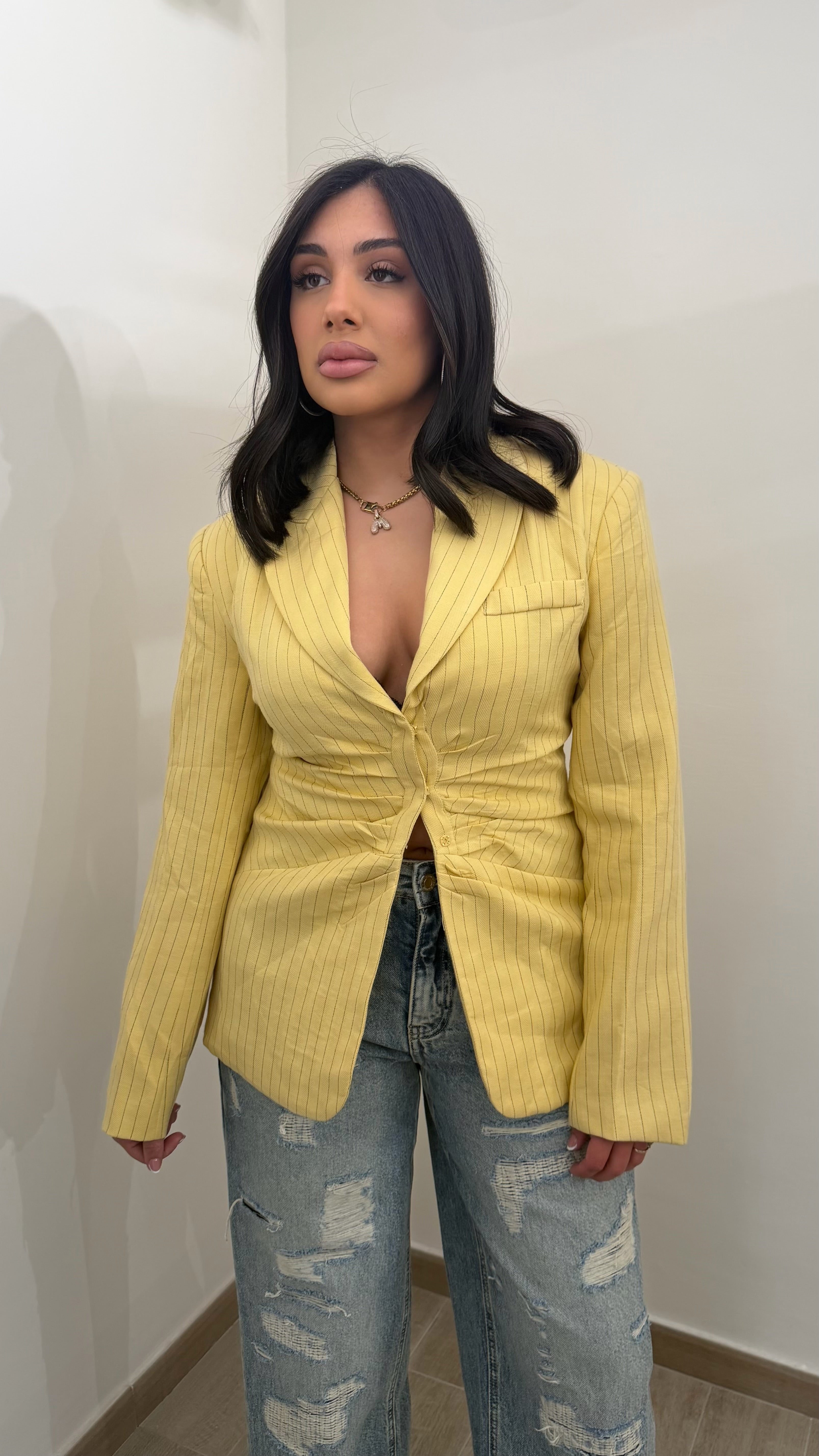 Blazer Giallo Righe