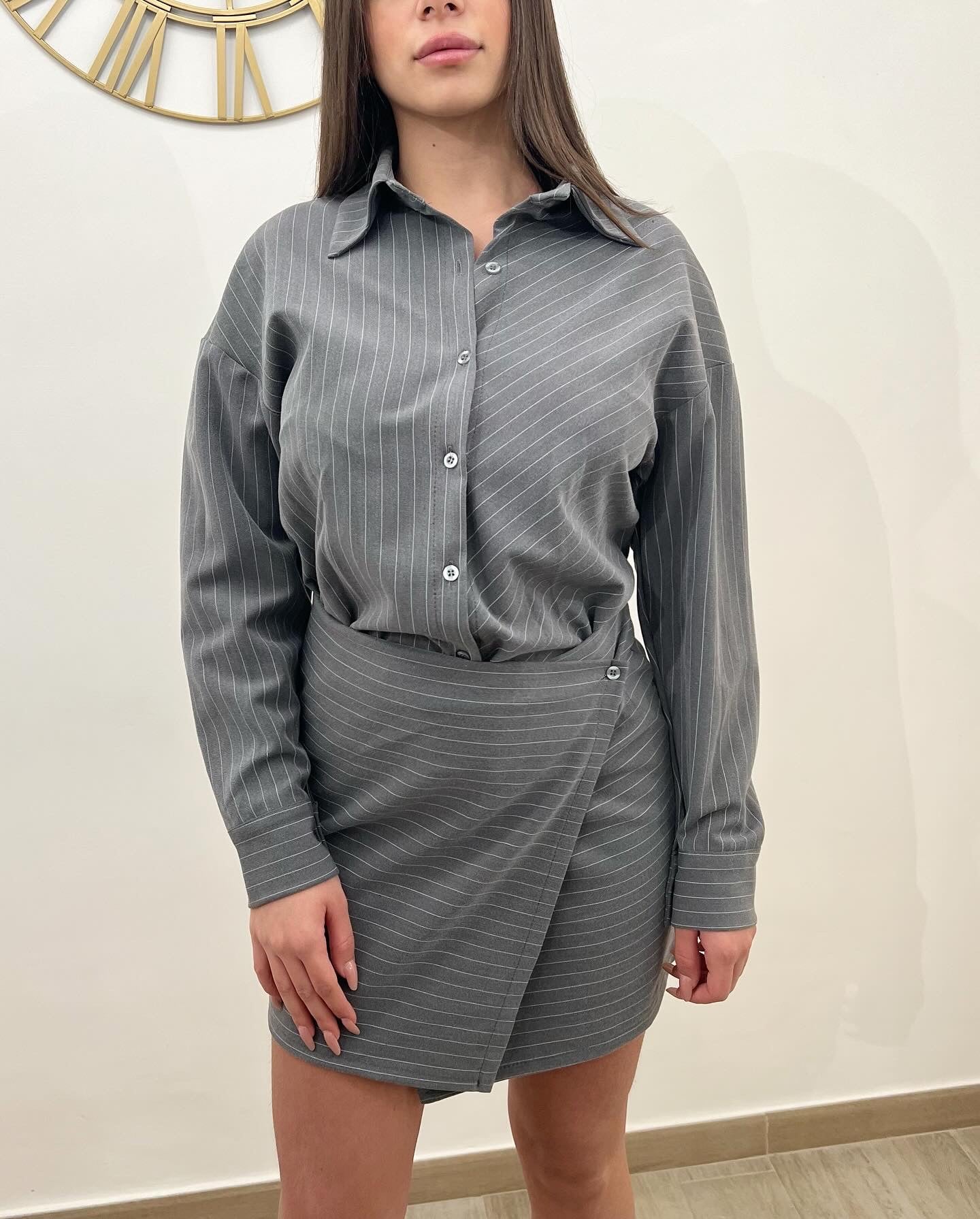 Dress Camicia Gessato