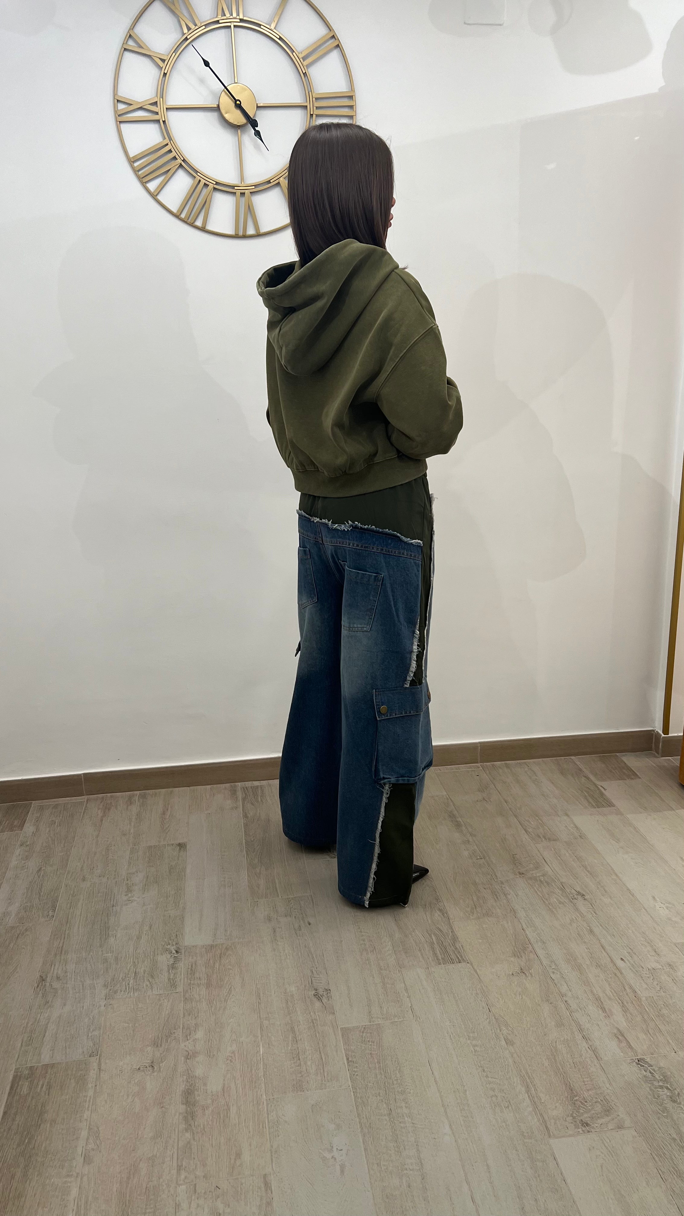 Denim Con tessuto tecnico