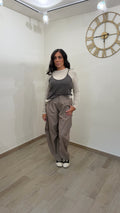 Pantalone Balloon Fango
