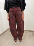 Jeans Balloon Leopard Rosso
