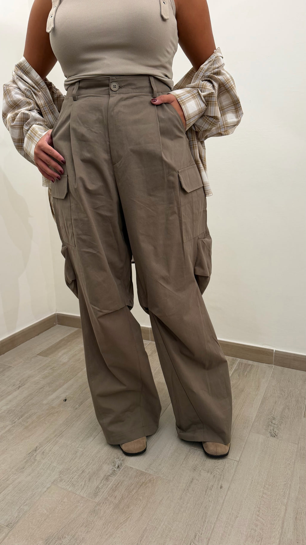Pantalone Cargo Verde
