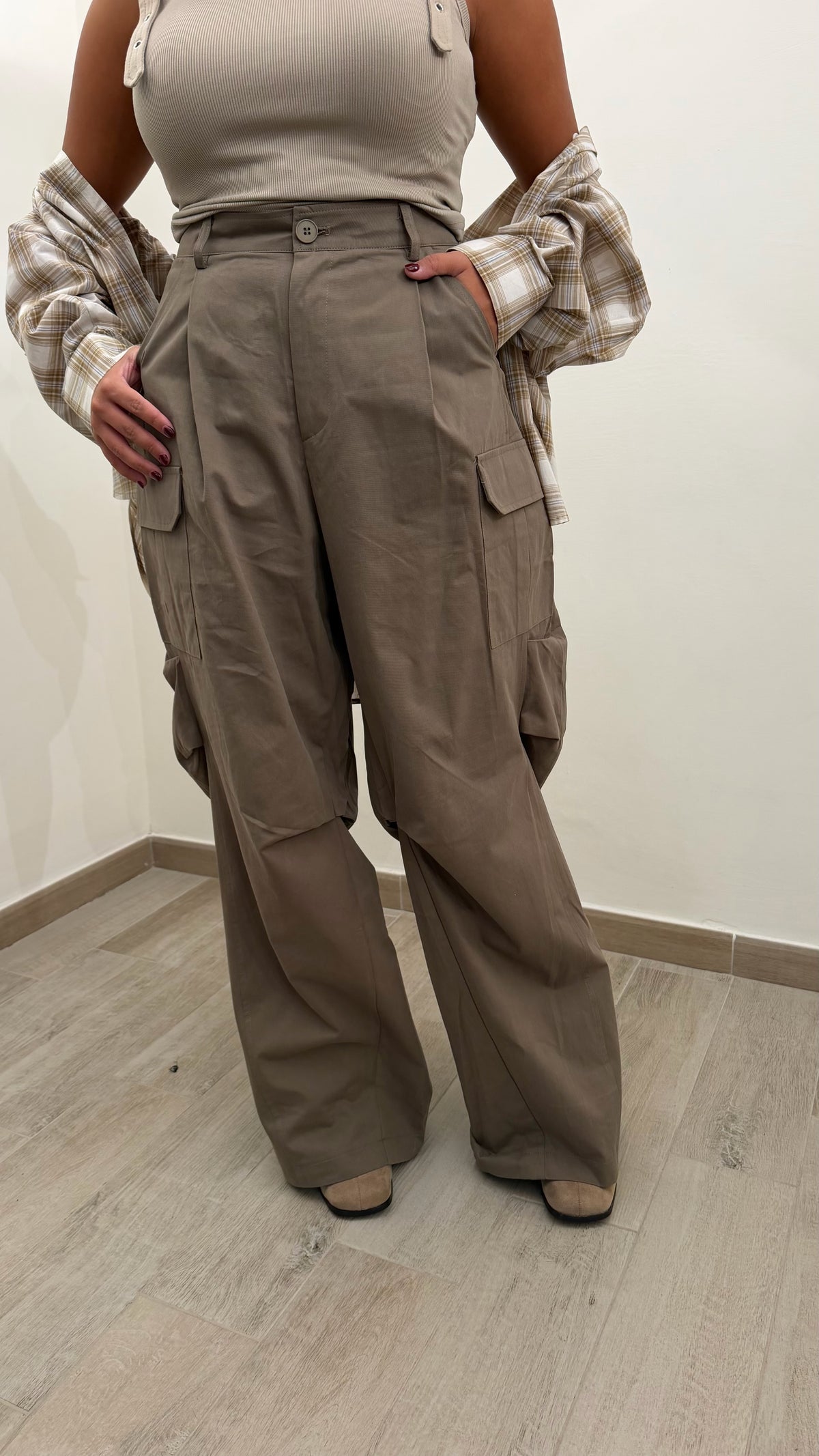 Pantalone Cargo Verde