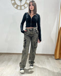 Jeans cargo sabbia
