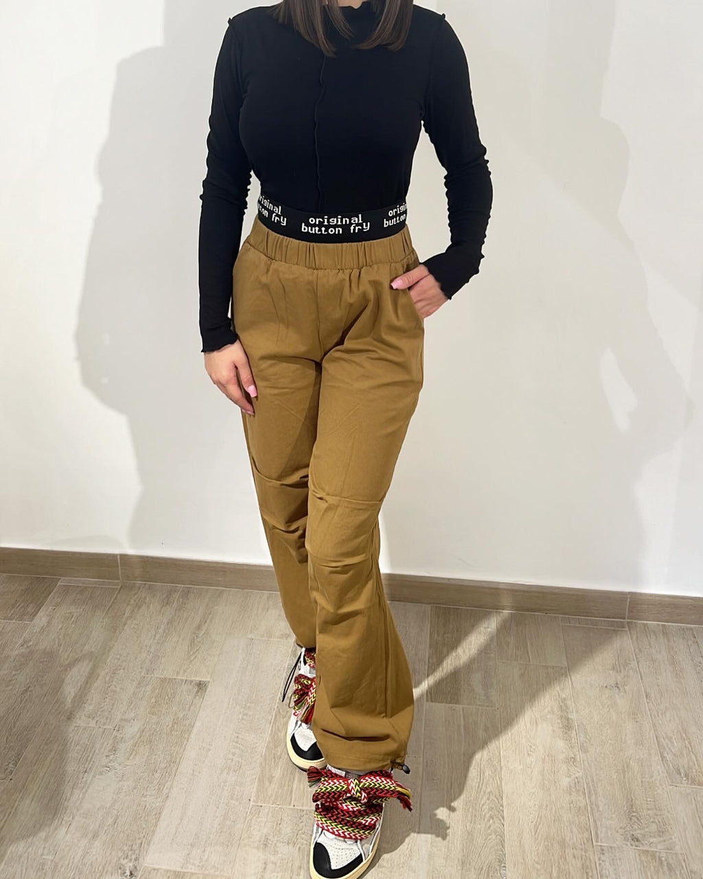 Pantalone cotone con elastico