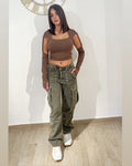 Jeans cargo sabbia