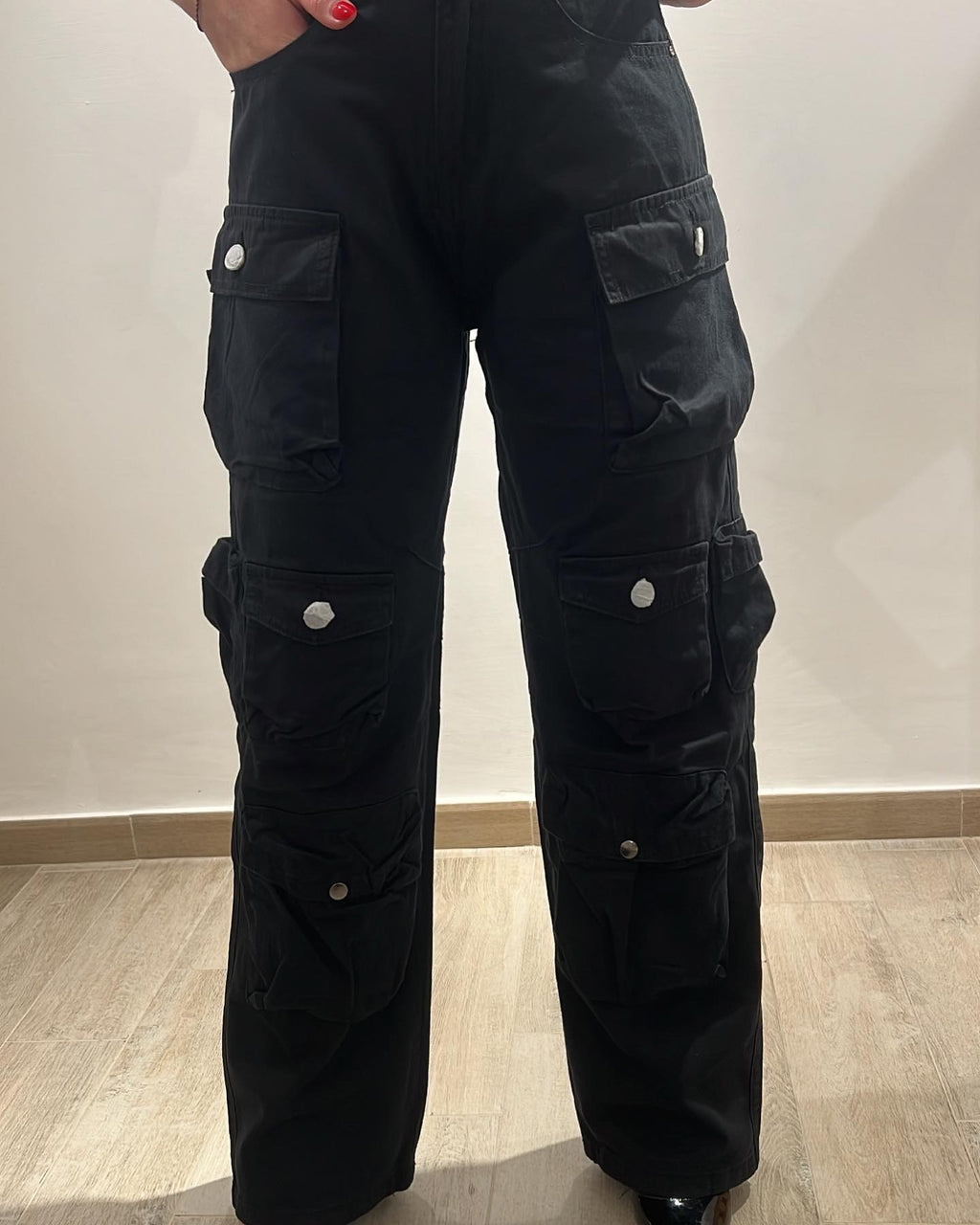 Jeans cargo nero